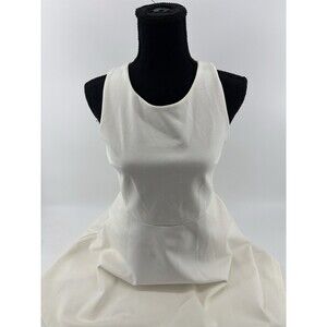 Francesca's Collection White Cross Back Ivory Mini Dress Sz M